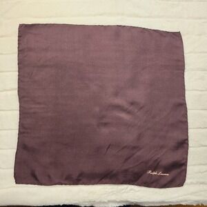 Ralph Lauren Purple Label Silk Pocket Square Burgundy